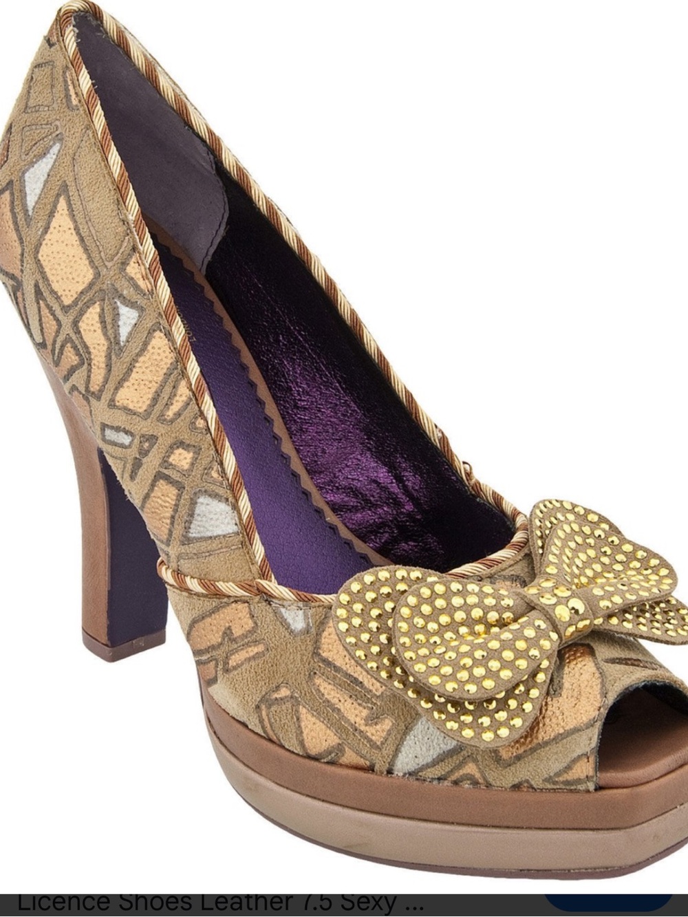 Poetic License Peek A Boo Love Brownstone Heels